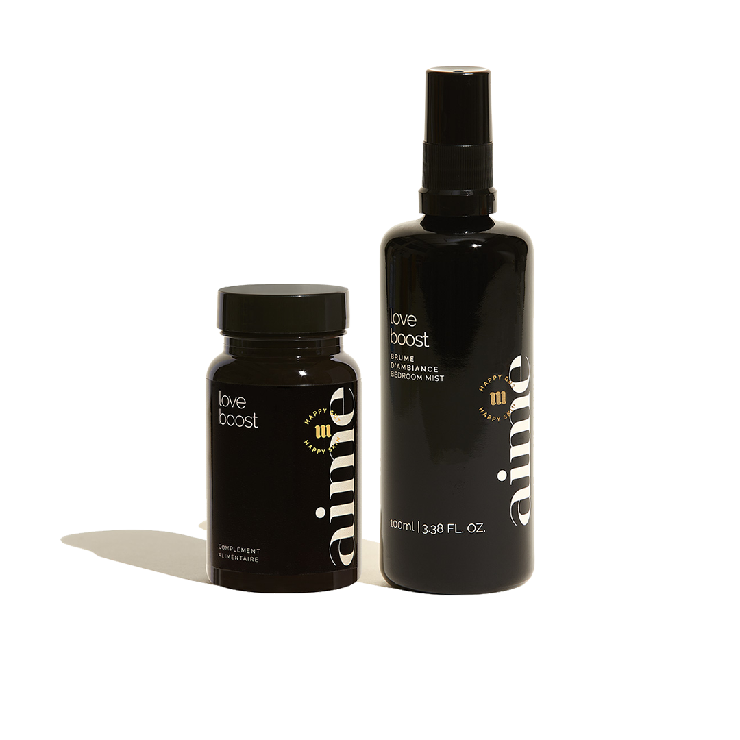 Intimate support supplement and bedroom mist, Love Boost Duo