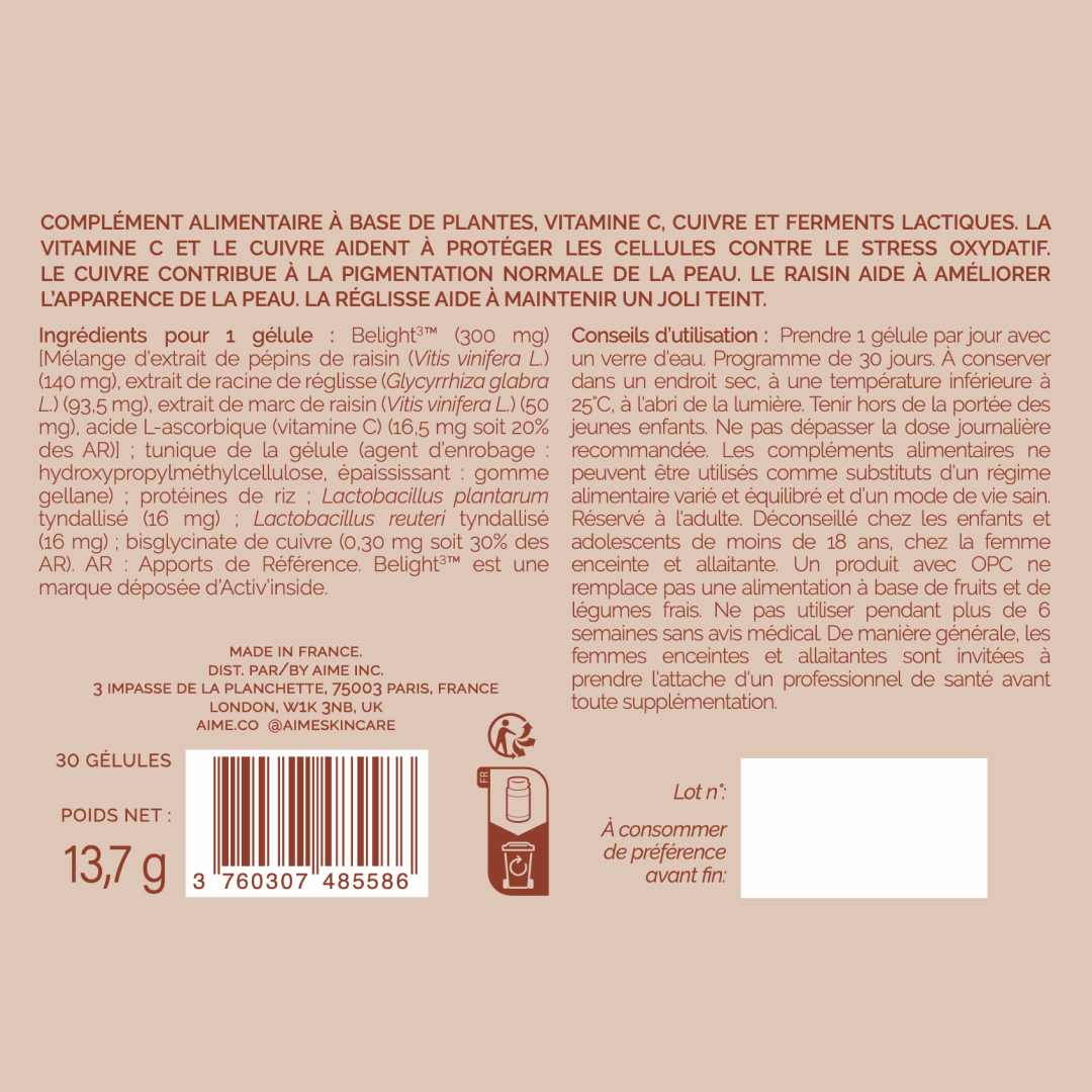 Complément alimentaire acné, Pure Glow