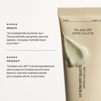 Le soin SPF quotidien, SPF50 UVA+UVB 10