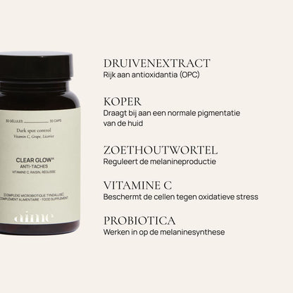 Clear Glow® Anti-Donkere Vlekken Voedingssupplement 8