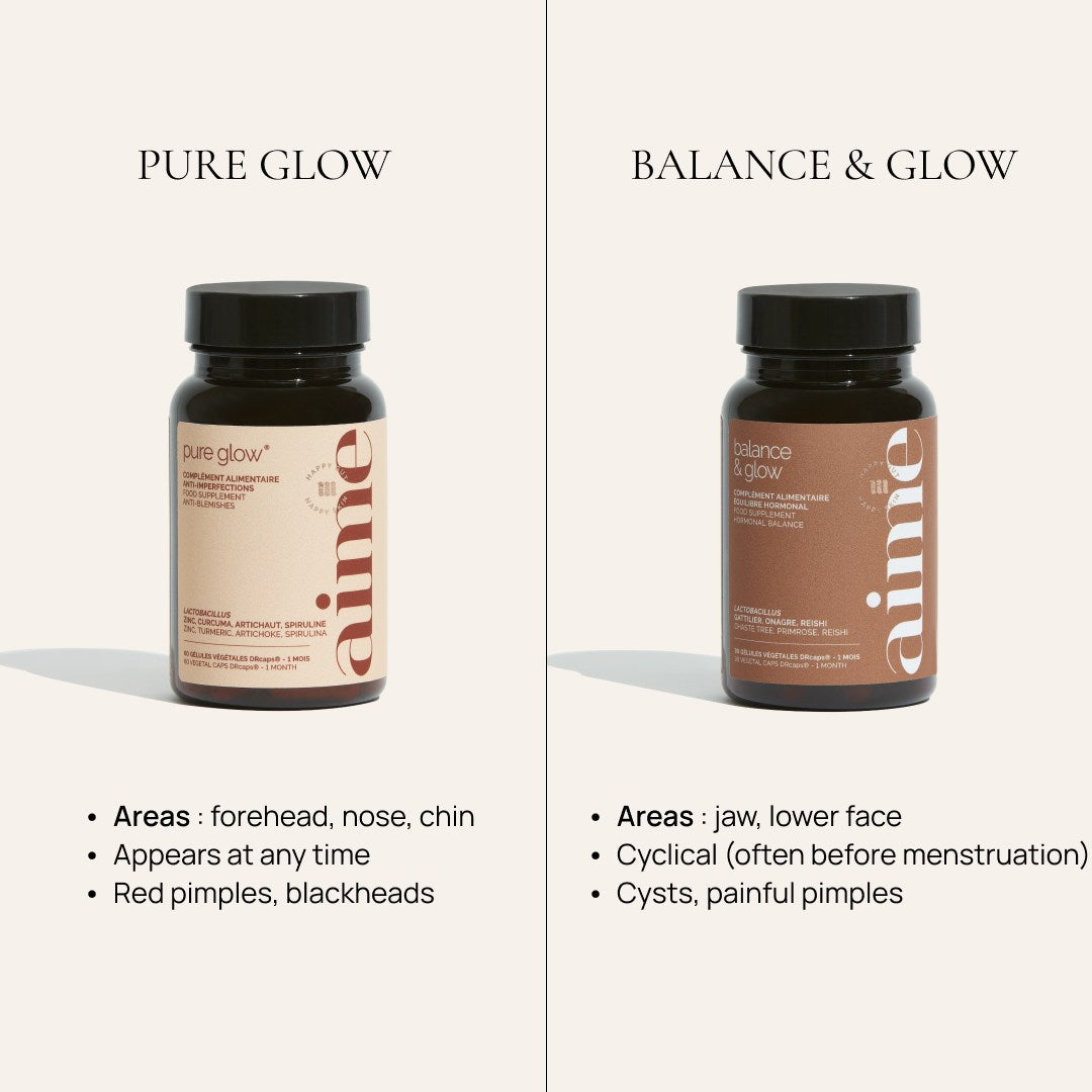 Pure Glow, skin supplement for acne - Aime Pure Glow, skin supplement for acne - Aime