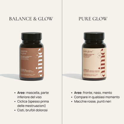 Integratore alimentare acne ormonale, Balance & Glow 26