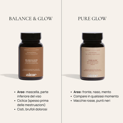 Integratore alimentare acne ormonale, Balance & Glow 31