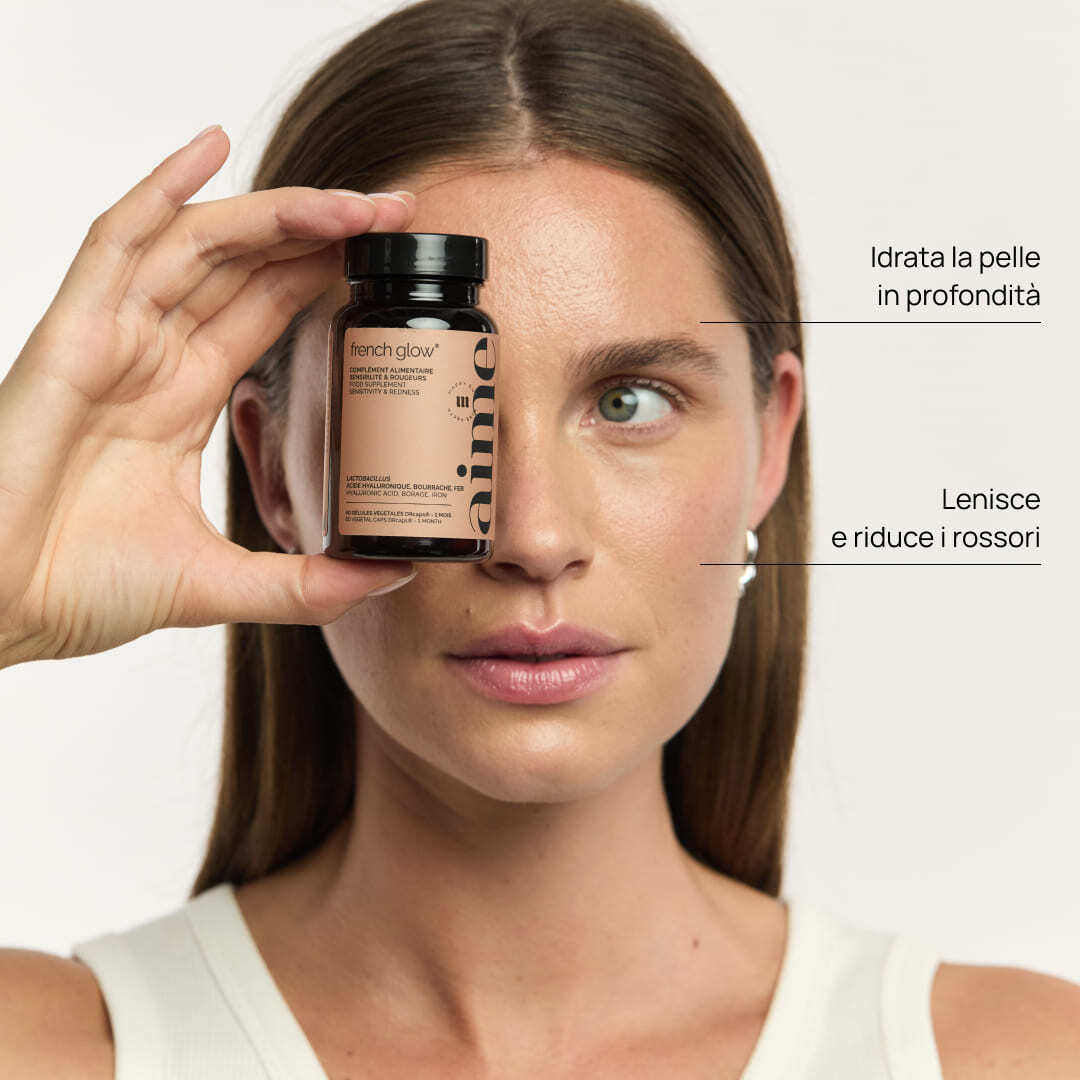 Integratore alimentare pelle arrossata e sensibile, French Glow 