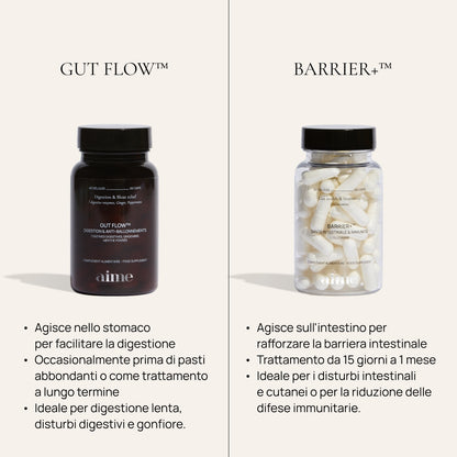 Trio Integratore alimentare digestione e antigonfiore, Gut Flow™ 15