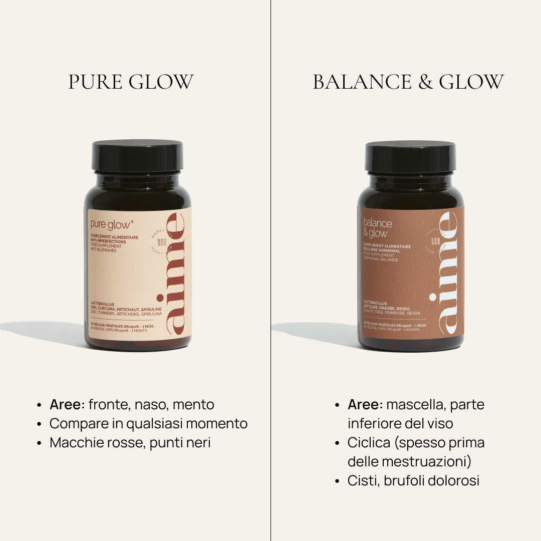 Integratore alimentare acne, Pure Glow 