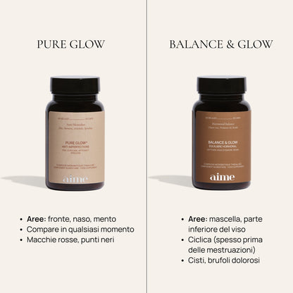 Integratore alimentare acne, Pure Glow 21